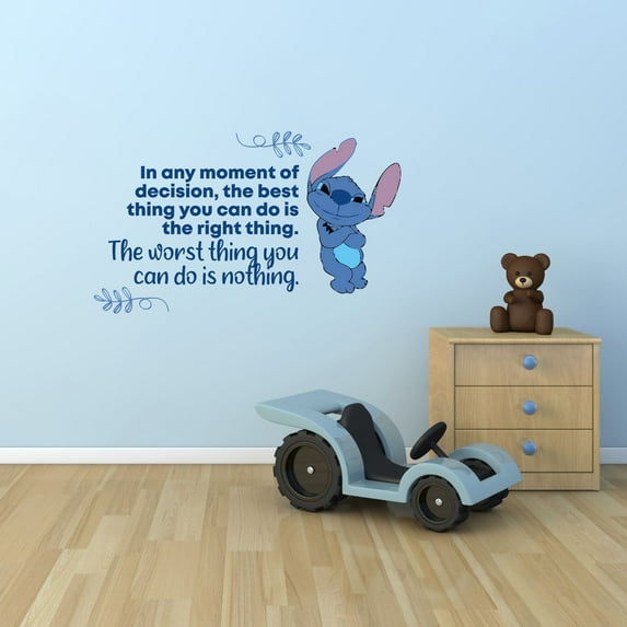 Design With Vinyl Nothing Lilo and Stitch Life Quote Wall Sticker