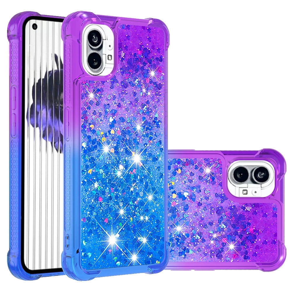 Nothing Phone 1 Case, Liquid Glitter Funny Bling Shiny Crystal Flowing ...