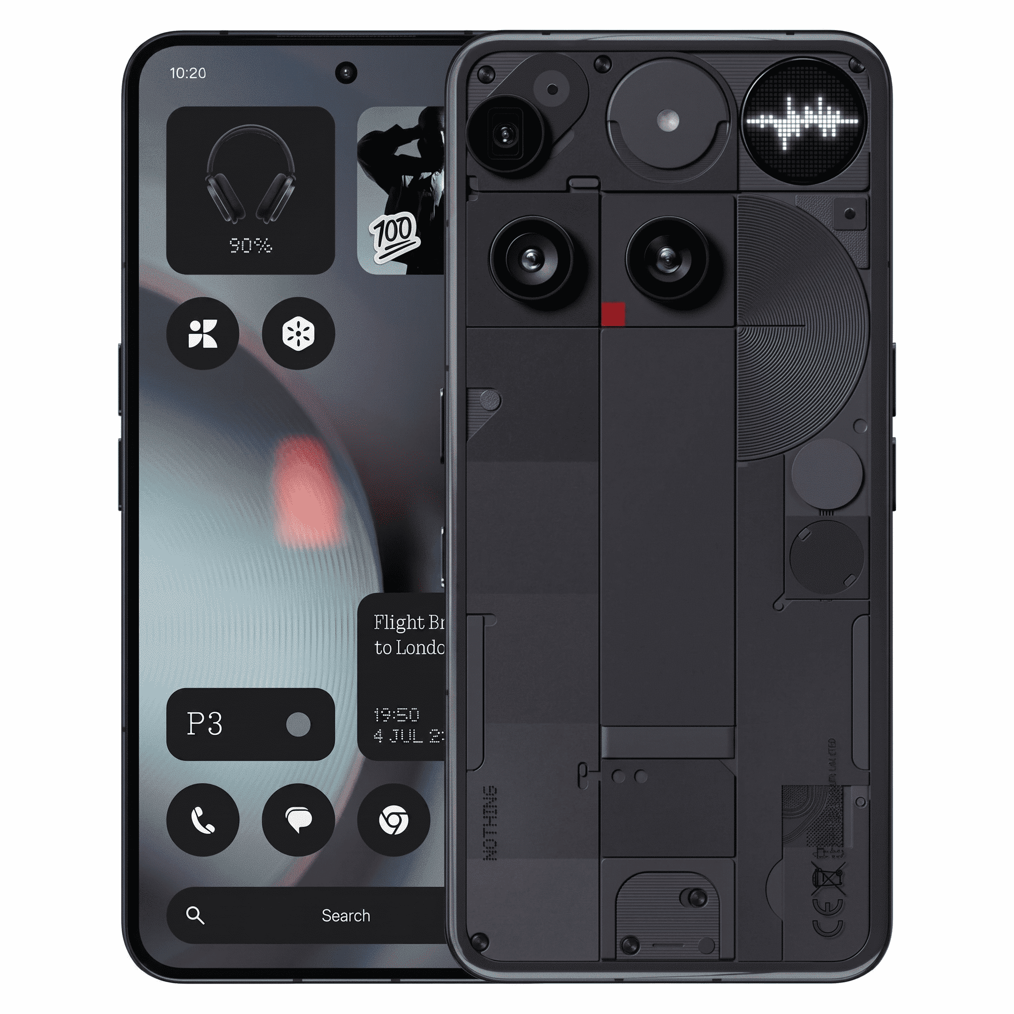 スマートフォン本体 Nothing Phone (3) 256GB 12GB Black Nothing Phone 3 Unlook Cell Phones AI Mobile Phones 6.77'' 120Hz