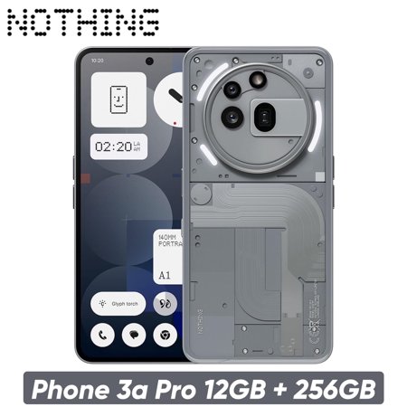 Nothing Phone (3a) Pro 5G Android Smartphone, 256GB Unlocked Phones, 50MP Camera,5000 mAh, eSIM+SIM,NFC, Gray