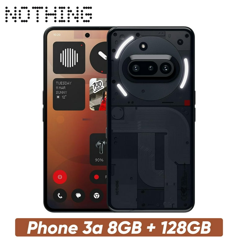 nothing phone 3a ブラック 8GB + 128GB Nothing Phone (3a) 5G Smartphone, 128GB Unlocked Android