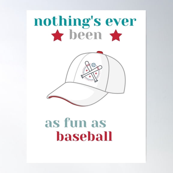 Nothing'S Ever Been As Fun As Baseball Poster Wall Art, Modern Wall Decor For Living Room Bedroom, 8x12 UNFRAMED
