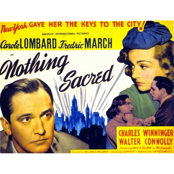 Nothing Sacred Fredric March Carole Lombard 1937 Movie Poster Masterprint (28 x 22)