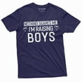 thumbnail image 1 of Nothing Scares Me I Am Raising Boys Mom T-Shirt Mother Of Boys Tee Shirt (Large Navy Blue), 1 of 5
