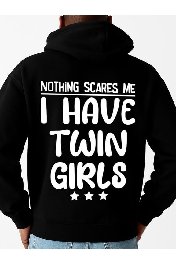 Nothing Scares Me graphic hoodies funny humor mens sweatshirts black Winter wear, vintage style, comfortable fit, patterned sweatshirt, streetwear lovers funny humor y2k Comfortable elastic fabric