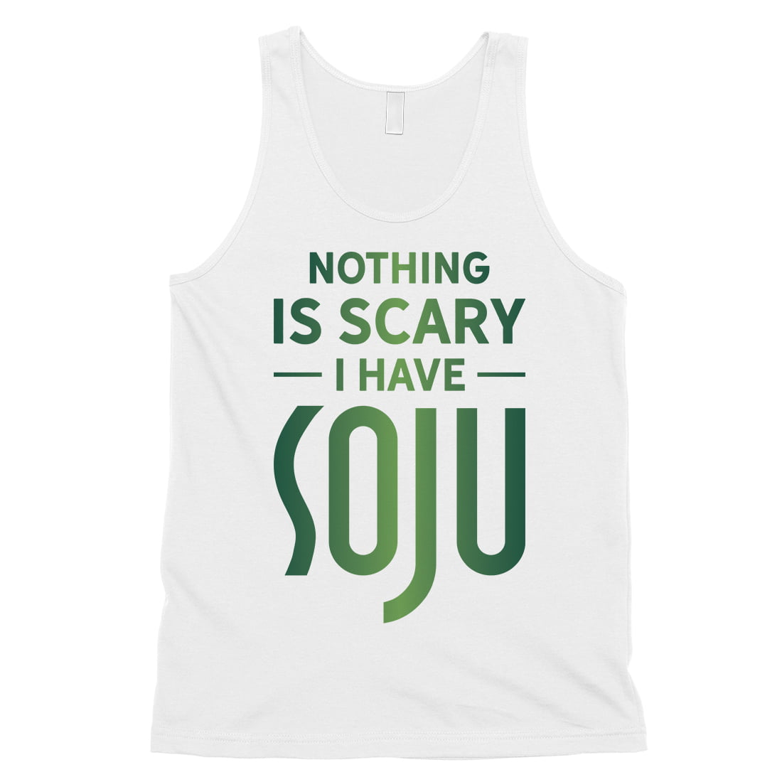 Nothing Scary Soju Mens White Scary Entertainment Tank Top Gag