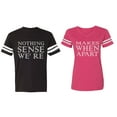 thumbnail image 1 of Nothing Sense Makes When A Part Matching Couple Cotton Jerseys (Men Black / Women Pink) (Men XL / Women XXL), 1 of 3
