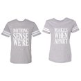 thumbnail image 1 of Nothing Sense Makes When Apart Matching Couple Cotton Jerseys (Men Heather / Women Heather) (Men S / Women M), 1 of 3