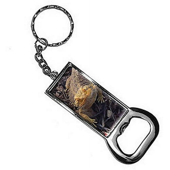 Nothing Specific Bearded Dragon Beardie Lizard Reptile Keychain Key Chain Ring Bottle Bottlecap Opener