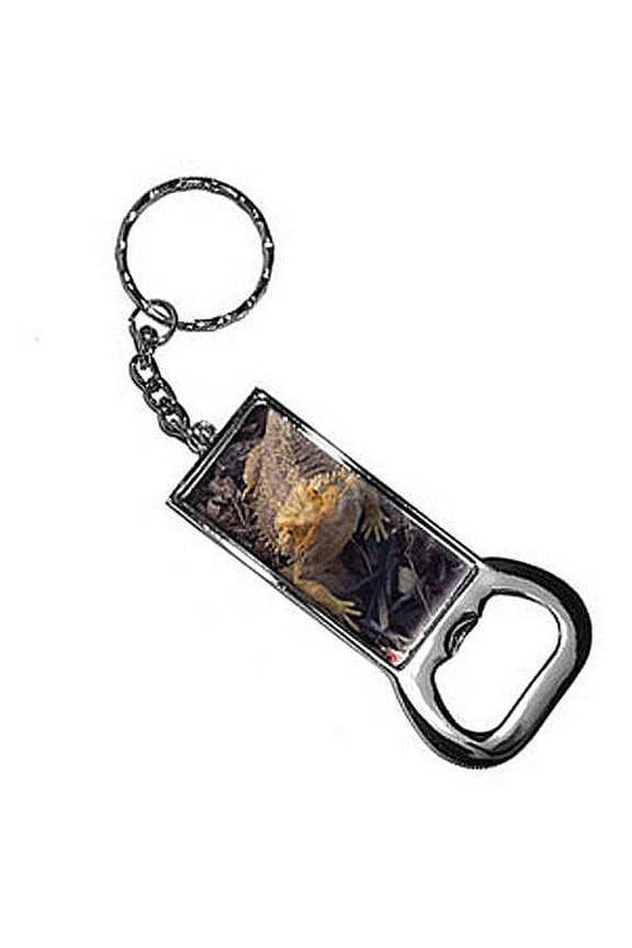 Bearded Dragon Beardie Lizard Reptile Keychain Key Chain Ring Bottle Bottlecap Opener