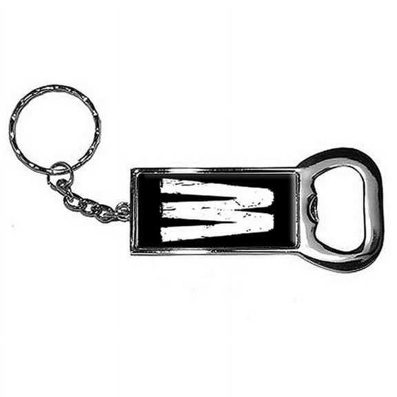 Nothing Specific Letter Initial W Keychain Key Chain Ring Bottle Bottlecap Opener
