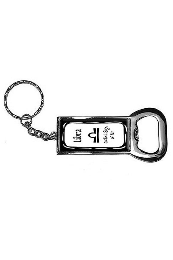 Libra Cardinal Sign Of Air Zodiac Horoscope Keychain Key Chain Ring Bottle Bottlecap Opener