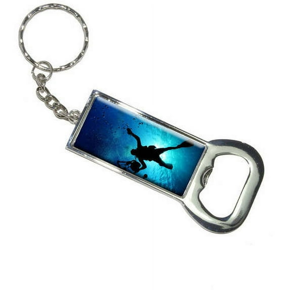 Nothing Specific Scuba Diver Diving Underwater Keychain Bottle Bottlecap Opener