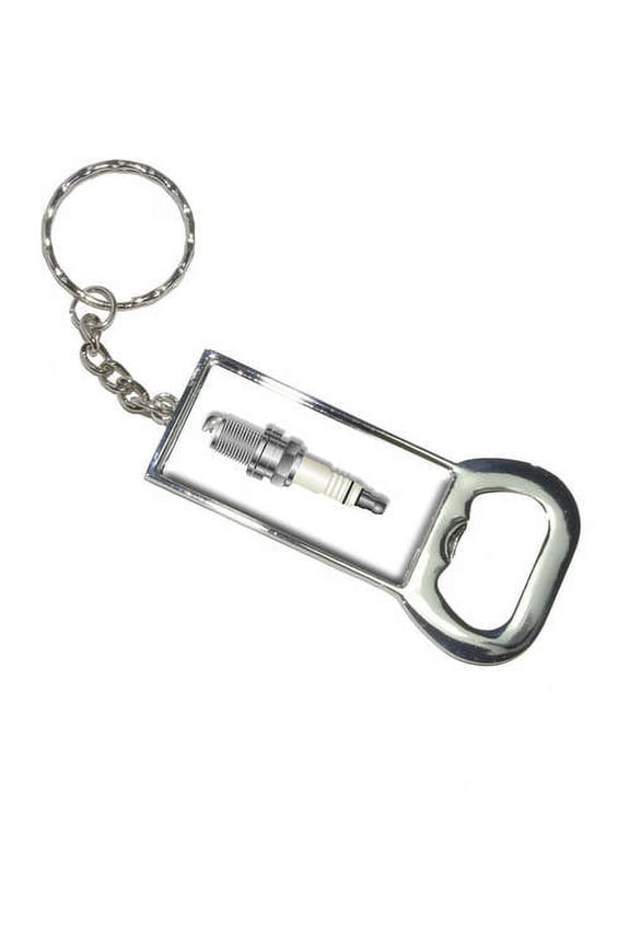 Spark Plug Car Engine Motor Keychain Bottle Bottlecap Opener