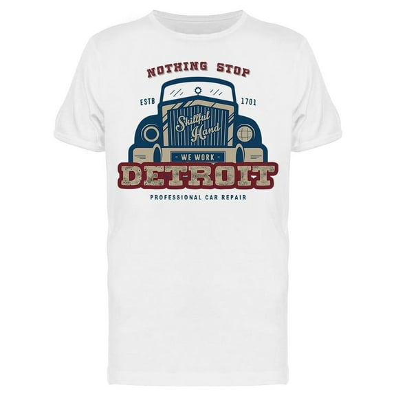 Nothing Stop Detroit T-Shirt Men -Image by Shutterstock, Male Medium