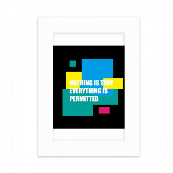 Nothing True Everything Pertted Desktop Photo Frame Picture Display Decoration Art Painting