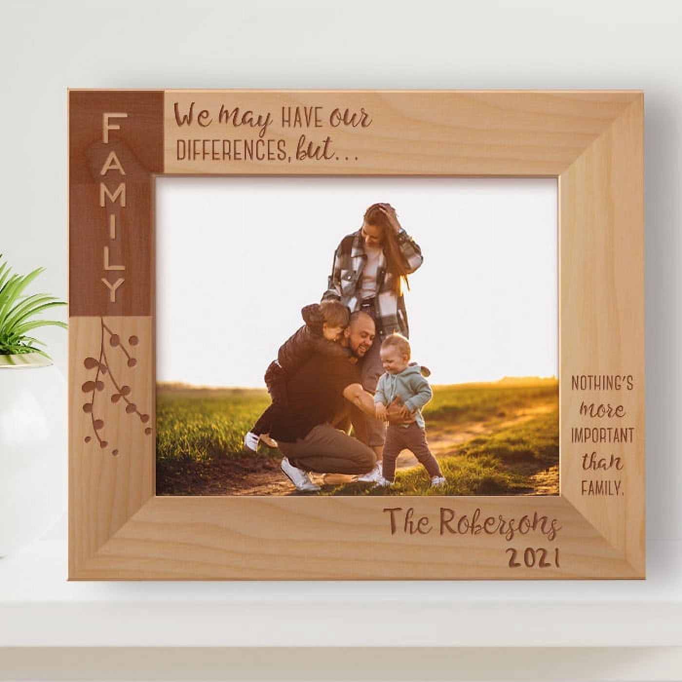 Importance Frame Nothing's More Important Than Family Personalized Wooden Frame-10