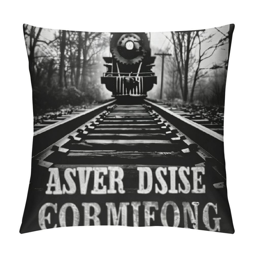 Nothing steams my engine Railroad Train Throw Pillow