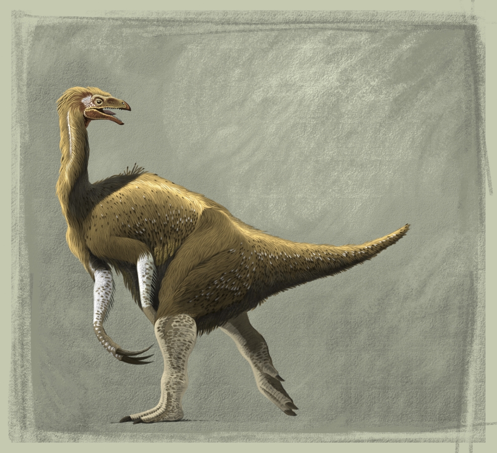 Nothronychus mckinleyi dinosaur of the Cretaceous Period Canvas Art - Roman Garcia MoraStocktrek Images (30 x 27)
