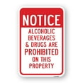 thumbnail image 1 of Notice Alcoholic Beverages & Drugs Are Prohibited | 18" x 24" Heavy-Gauge Aluminum Rust Proof Parking Sign | Protect Your Business & Municipality | Made in The USA, 1 of 4