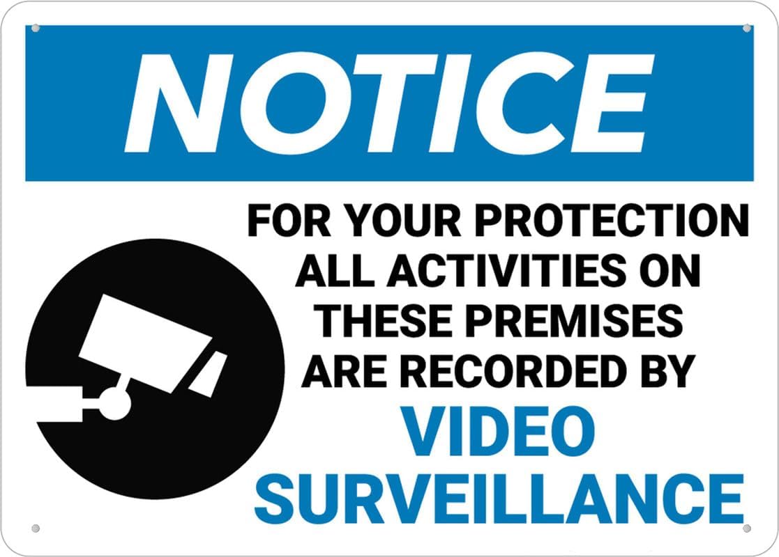 Notice All Activities Recorded Video Surveillance Video Camera Icon ...