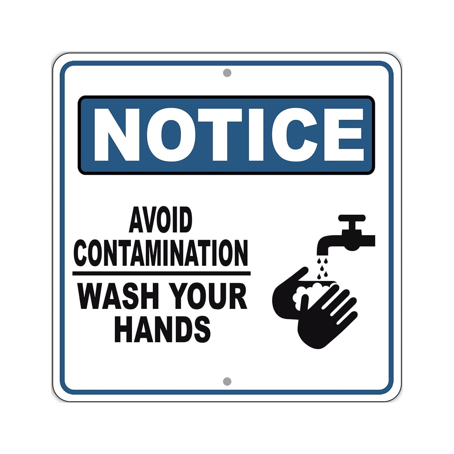 Notice Avoid Contamination Wash Your Hands Quarantine Display Outdoor