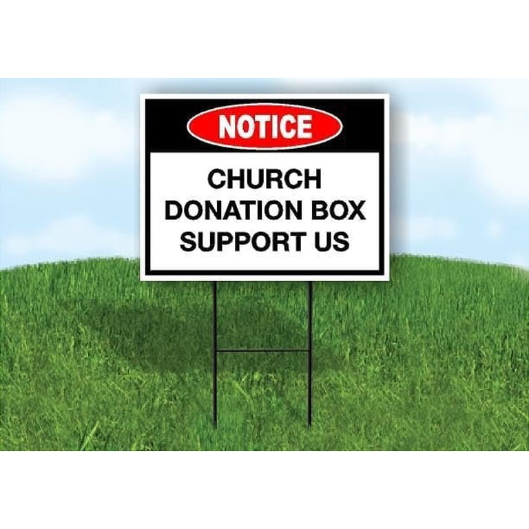 Donation Box Sign
