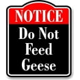 thumbnail image 1 of Notice Do Not Feed Geese Red BLACK Aluminum Composite Sign, 20"x24", 1 of 9