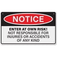 thumbnail image 2 of Private Road Travel At Your Own Risk Yard Sign & Stake Kit 2 of 14