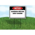 thumbnail image 1 of Notice Garden D cor Add Charm 18 in x24 in Yard Road Sign w/Stand Double Sided, 1 of 6