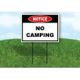 thumbnail image 1 of Notice No Camping Double Sided 18 in x 24 in Yard Sign Road Sign with Stand, 1 of 6