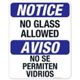 thumbnail image 1 of Notice No Glass Allowed Pool Sign, Bilingual Spanish English,, 1 of 1