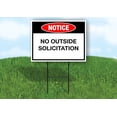 thumbnail image 1 of Notice No Outside Solicitation Double Sided 18x24 in Yard Road Sign w/Stand, 1 of 5