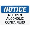 thumbnail image 1 of Notice No Open Alcoholic Containers Warning Sign, Metal Signs for Home Business Outdoor Indoor Road Yard Garage Street Wall Caution Custom Decor 12 x 8 Inch, 1 of 4