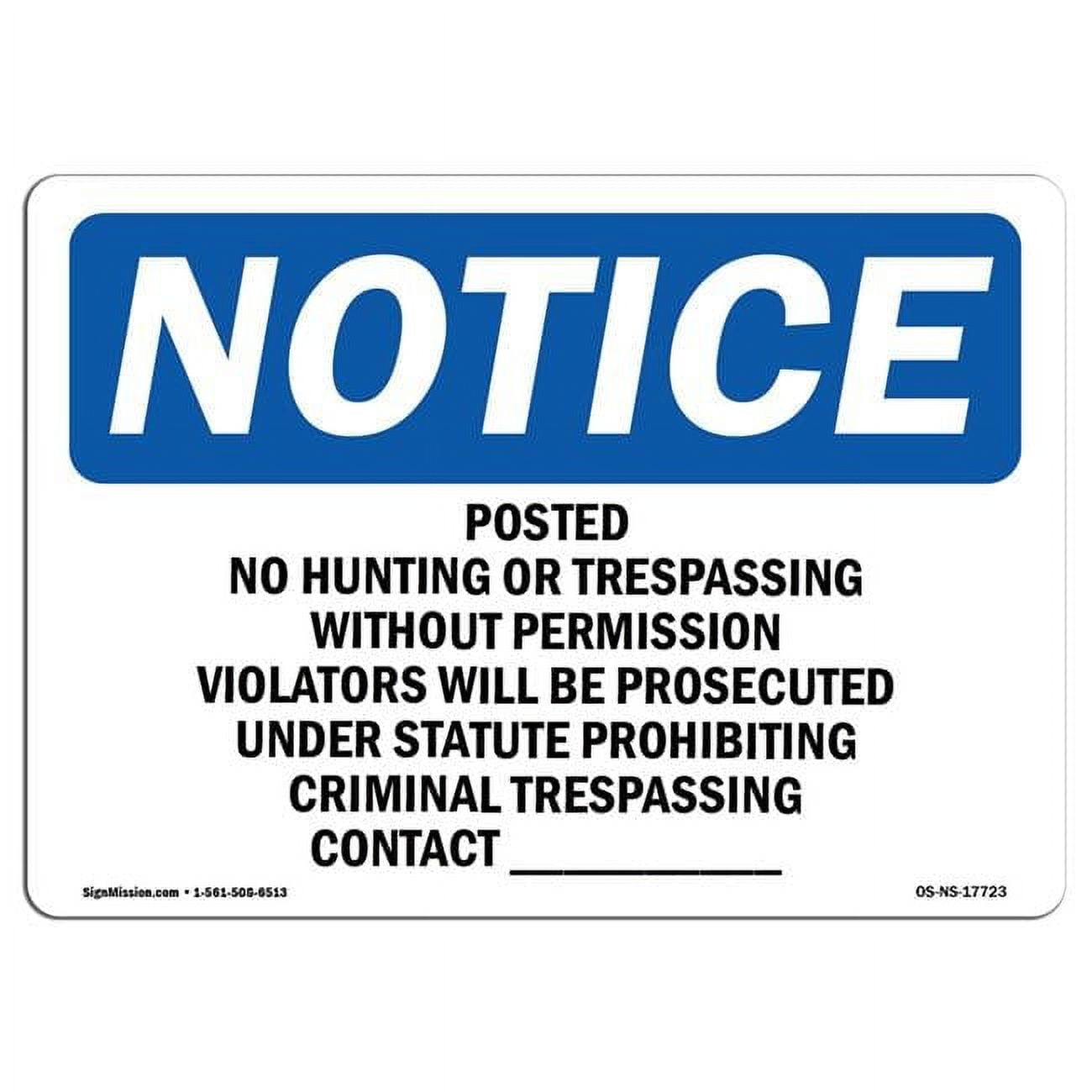 Warnschilder 'No Hunting Or Trespassing' – 4 Stück, Reflektierendes Aluminium, 25 X 18 Cm