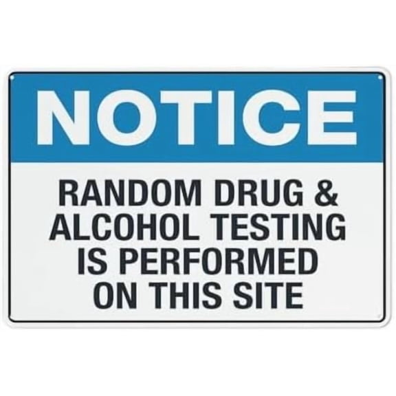Notice Random And Testing Sign Outdoor, Uv Printed Rust Free Aluminum 12 X 8 In,Yard Sign For Home, Business, Driveway Alert