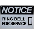 thumbnail image 1 of Notice Ring Bell for Service Sign (White, Aluminium, Size 7X10)(ref-2022-4), 1 of 3
