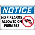 thumbnail image 1 of Notice Safety Sign No Firearms Allowed On Premises Metal Signs 12X8 Inch Rust Free Aluminum,Uv Ink Printing,Durable/Weatherproof Outdoor For Home, 1 of 6