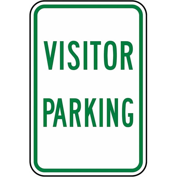 Notice Safety Sign Visitor Parking - 8"x12" Warning Caution Street Tin Metal Sign, Visitor Parking Decor for Home Business Outdoor Indoor