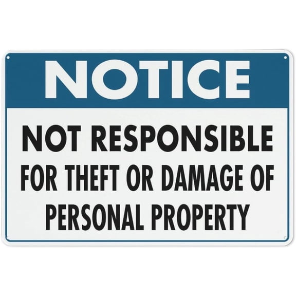Notice Security Camera And Audio Recording In Use Sign 8"x12" Metal Aluminum Signs, Weather Resistant, Weatherproof, Indoor Or Outdoor