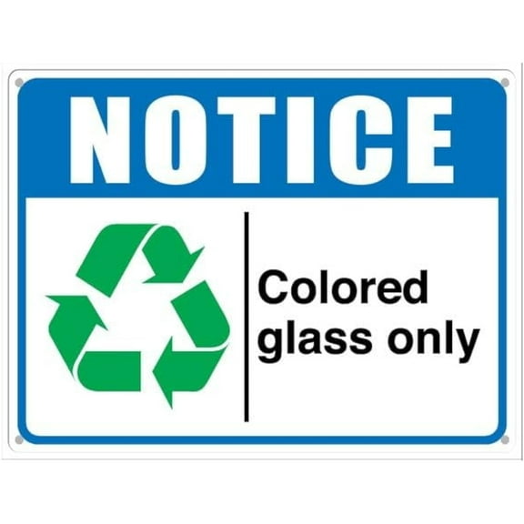 Notice Sign Colored Glass Only Aluminum Tin Sign for Home Coffee Bar Wall Decor,for garage,bar,restaurant,living room,bedroom,kitchen,cafe,bar,8X12Inch