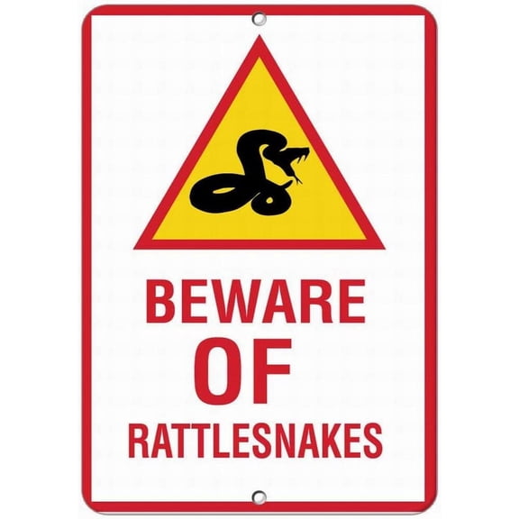 Notice Sign Danger Sign Warning Sign Beware of Rattlesnakes Activity Sign Campground Signs 8x12 Tin Street Outdoor Decor by