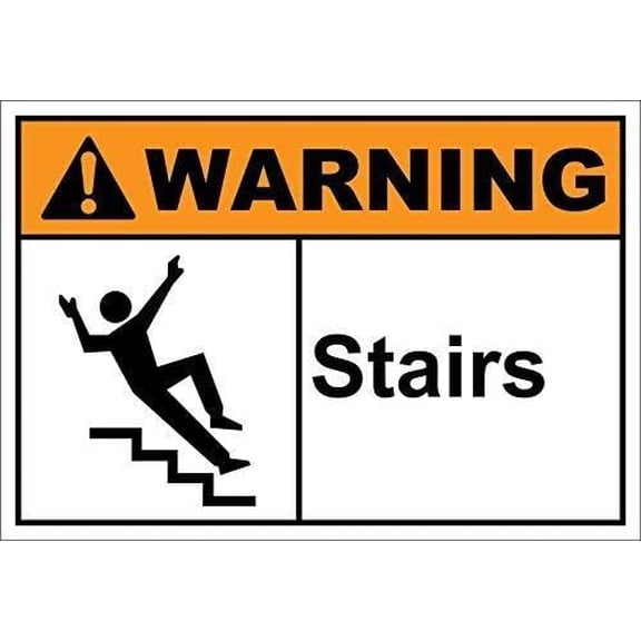 Notice Sign Stairs Home Decor Metal Tin Sign Wall Decor Metal Wall Plate Vintage Tin Sign Decorative Outdoor Yard Signs Decor 8x12 inch