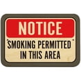 thumbnail image 1 of Notice Smoking Permitted In This Area Sign, 1 of 1