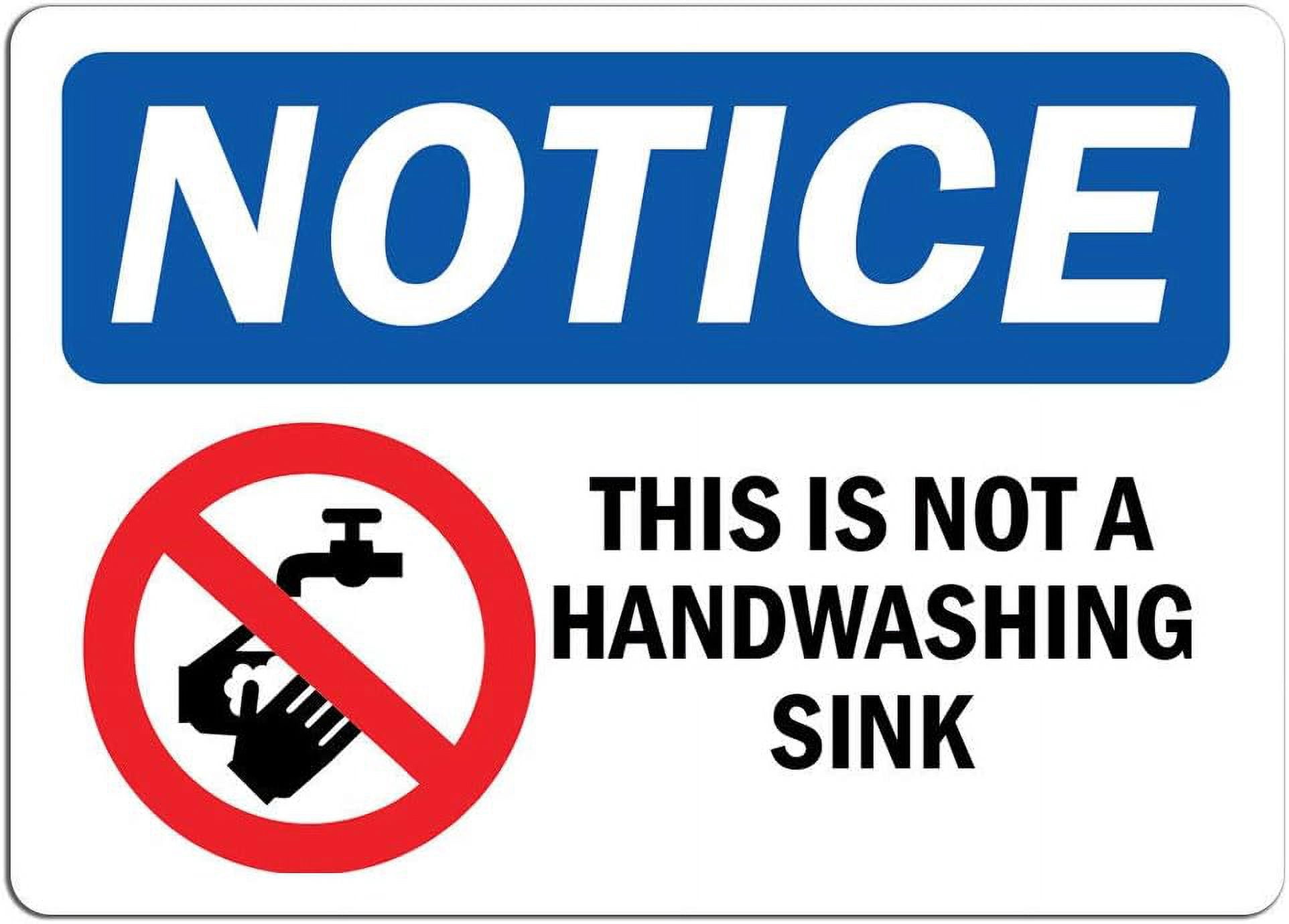 Notice This Is Not A Handwashing S Sign With Symbol Label Decal notice-this-is-not-a-handwashing-s-sign-with-symbol-label-decal