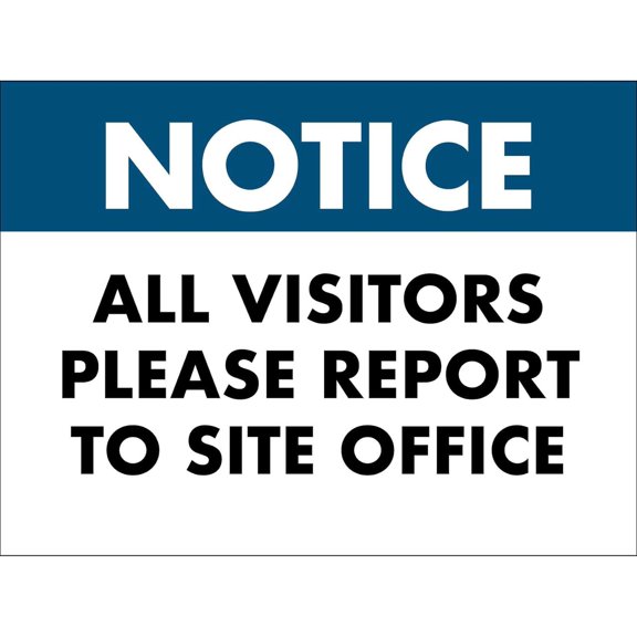 Notice Visitors Report Sign Metal Tin Sign12x16 Inches Caution Danger Safety Security Warning Notice Signs