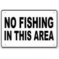 thumbnail image 1 of Notice Warning Sign Decor 8 X 12 Metal Signs No Fishing In This Area Safety Sign Novelty Signs, 1 of 4