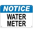 thumbnail image 1 of Notice Water Meter Hazard Sign Hazard Labels Signs Business 12X8 Inches Metal Tin Sign 2 Pack, 1 of 4
