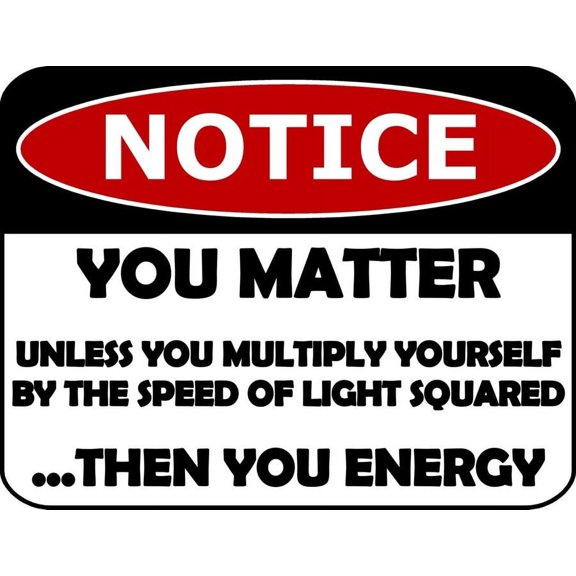 Notice You Matter Unless You Multiply Yourself By The... Funny Metal Aluminum Sign Size: 16 x 12 Inch