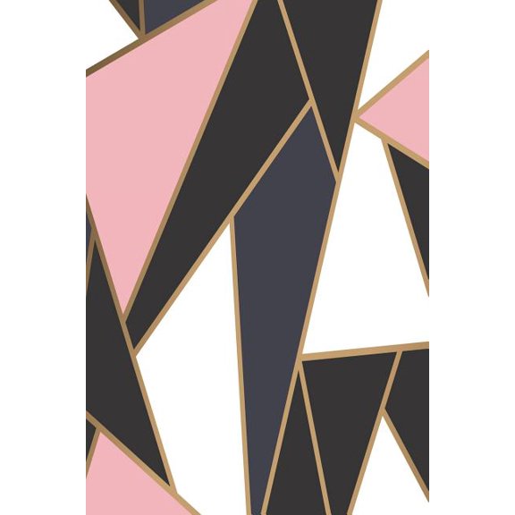 Notitieboeken En Schriften: Schrift: Trendy & Hip Notitieboek Roze Goud Zwart Wit Mozaek Design Ideaal Voor School, Studie, Recepten of Wachtwoorden (Paperback)